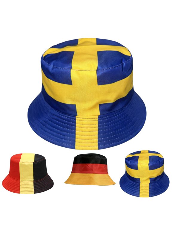 Flag Pattern Bucket Hat Merchandise for Supporters Game Day Events and Outdoor Activities