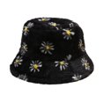 thumbnail image 1 of ManxiVoo Flannel Printed Bucket Hat for Fall and Winter Season Cozy Soft Leisure Travel Beanie Style Headwear Black, 1 of 3