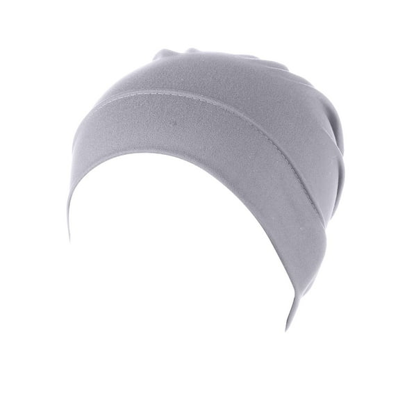 ManxiVoo Headbands for Women, Womens Summer Muslim Headscarf Cap European and American Fashion Frosted Milk Silk Ponytail Cap Headscarf Head Scarf Gray One Size