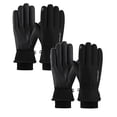 thumbnail image 1 of ManxiVoo Heavy Duty Winter Gloves Thermal Windproof Protection for Cold Weather Commuting Motorcycle Riding and Outdoor Snow Sports 2 Pairs Black, 1 of 5