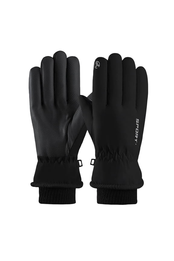 Heavy Duty Winter Gloves Thermal Windproof Protection for Cold Weather Commuting Motorcycle Riding and Outdoor Snow Sports Black