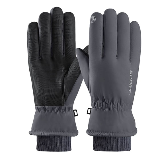 ManxiVoo Heavy Duty Winter Gloves Thermal Windproof Protection for Cold Weather Commuting Motorcycle Riding and Outdoor Snow Sports Dark Gray