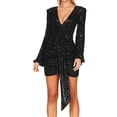 thumbnail image 1 of ManxiVoo Homecoming Dresses Women Fashion Sleeveless Tassel Sparkling Party Cocktail Evening Dress Dress Fall Dresses for Women 2023 Black6 S, 1 of 4