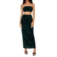 thumbnail image 1 of ManxiVoo Homecoming Dresses Women's Strapless Sequin Split Fashion Spicy Girl Light Cooked Skirt Fall Dresses for Women 2023 Green8 XXL, 1 of 4