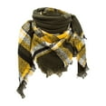 thumbnail image 1 of ManxiVoo Ladies Plaid Scarf With Fringe Detail Reversible Triangle Shawl Lightweight Soft Fashion Accessory Checkered Pattern Two Tone Wear, 1 of 3