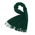 thumbnail image 1 of ManxiVoo Lightweight Wraps & Wool Scarf for Women Ultra Soft Pashmina Shawl Wrap Elegant Fringe Winter Fashion Accessory Green, 1 of 7