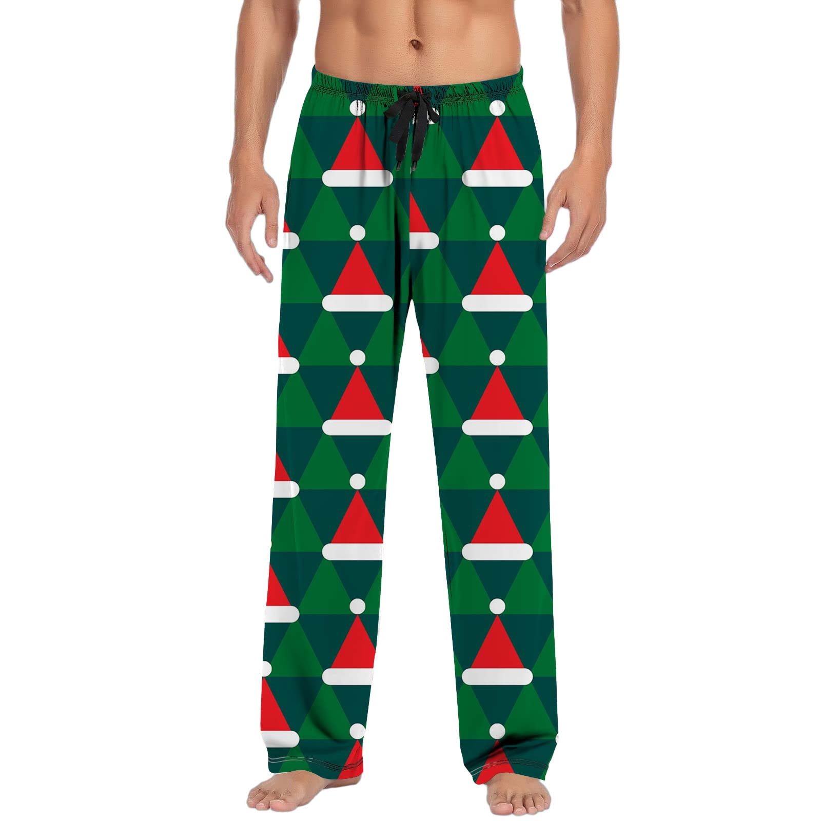 ManxiVoo Men's Pants Christmas Mens Casual Pants Pajama Pants with