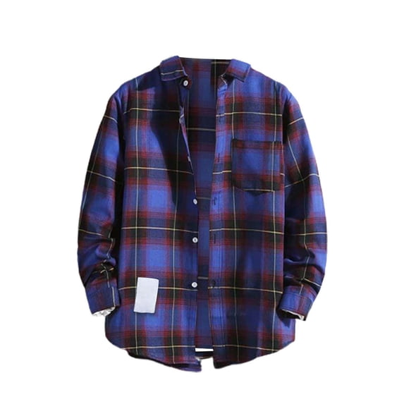 ManxiVoo Mens Long Sleeve Shirt for Casual Office Wear Wrinkle Resistant Comfortable Fall Shirt for Professional Men L Size Purple