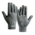 thumbnail image 1 of ManxiVoo Mens Thermal Lined Riding Gloves Windproof Knit Wool Blend Grip Enhancement Comfortable Wrist Cuff XL Size, 1 of 5
