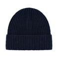thumbnail image 1 of ManxiVoo Minimalist Foldable Cuff Knit Beanie Unisex Winter Skull Cap Soft Yarn Stretch Fit for Cold Weather Navy, 1 of 5