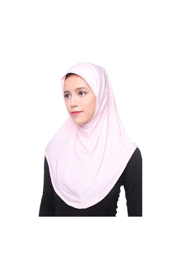 Muslim Women Inner Hijab Cap Islamic Full Cover Headscarf for Modest Fashion and Comfort in Daily Activities Pink