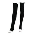 thumbnail image 1 of ManxiVoo Over The Knee Footless Socks for Women Thirty One Inch Length Knit Soft Thick Thigh High Design for Winter Wear Black, 1 of 4