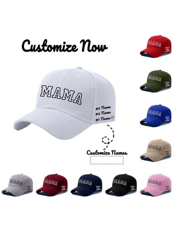 Personalized Custom Name Embroidery Baseball Hat for Mothers Day Birthday Gift and Outdoor Wear