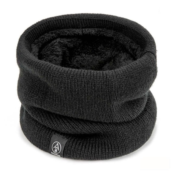 ManxiVoo Plush Warm Scarf for Women and Men Super Soft Thick Winter Neck Wrap for Outdoor Activities and Cozy Fall Fashion Black