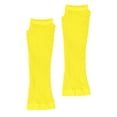 thumbnail image 1 of ManxiVoo Retro Fishnet Gloves for Women Stretch Mesh Pattern Fingerless Design Theme Party Accessories Nightclub Fashion Yellow, 1 of 3