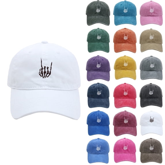 ManxiVoo Retro Washed Distressed Gothic Baseball Cap for Men Women with Ponytail Hole Outdoor Sun Hat