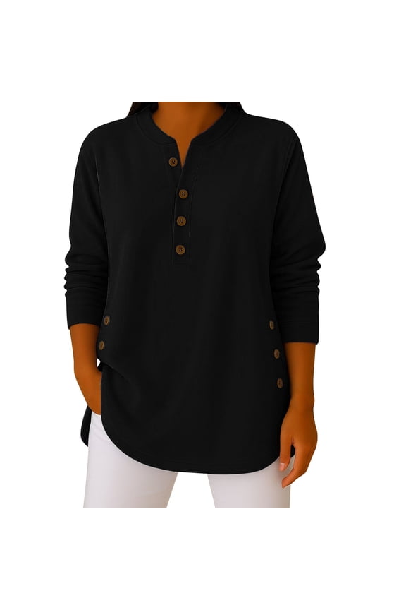 Reversible Fleece Shirt for Women Button Front Long Sleeve Pullover Soft and Warm Layering Top for All Day Comfort XXL Size Black