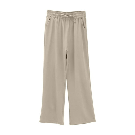 ManxiVoo Satin High Waist Straight Leg Wide Pants for Women Loose Fit Drapery Casual Versatile Elegant Lounge Trousers XL Size Grey