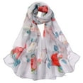 thumbnail image 1 of ManxiVoo Silk Scarf, Scarfs for Women Lightweight Print Floral Pattern Scarf Shawl Fashion Scarves Sunscreen Shawls and Wraps for Spring Silk Scarf for Women GY1, 1 of 4