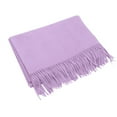 thumbnail image 1 of ManxiVoo Soft Pashmina Style Wrap Shawl for Women Evening Party Wear Lightweight Dressy Scarf Elegant Formal Accessory Purple, 1 of 4
