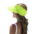 thumbnail image 1 of ManxiVoo Summer Face Shield Visor Hat Lightweight Sports Cap for Women Outdoor Beach Walking Sun Protection Yellow, 1 of 5