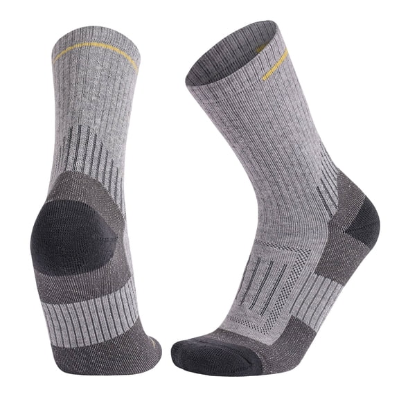 ManxiVoo Thermal Knee High Ski Socks For Winter Sports And Snowboarding Moisture Wicking Cushioned Warm Socks For Men And Women Cold Weather Foot Protection Grey