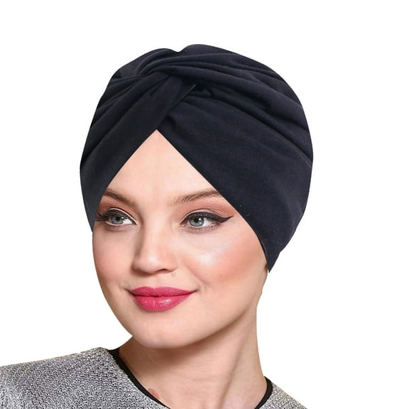 ManxiVoo Twisted Turban Style Headwrap Double Layer Satin Sleep Cap For Ladies Home Relaxation And Hair Protection Black