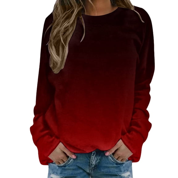 ManxiVoo Unisex Gradient Print Hooded Sweatshirt Comfort Fit Long Sleeve Casual Streetwear Top XL Size Black