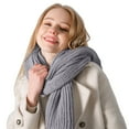 thumbnail image 1 of ManxiVoo Unisex Warm Winter Scarf for Men and Women Soft Durable Cold Weather Neckwear Polyester Fabric Grey, 1 of 3
