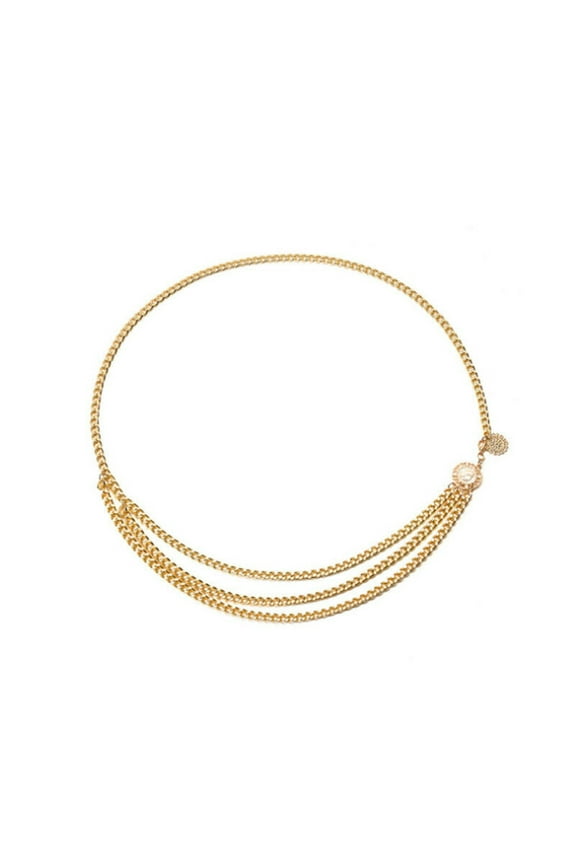 Vintage Metal Waist Chain Belt with Gold Coins and Tassel Decorative Fashion Accessory for Women Party Belly Dance Wear Gold