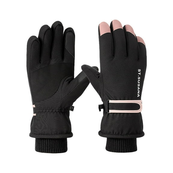 ManxiVoo Waterproof Touchscreen Ski Gloves for Snowboarding and Winter Sports Thermal Lined Windproof Design with Enhanced Grip for Men and Women Outdoor Adventures Black
