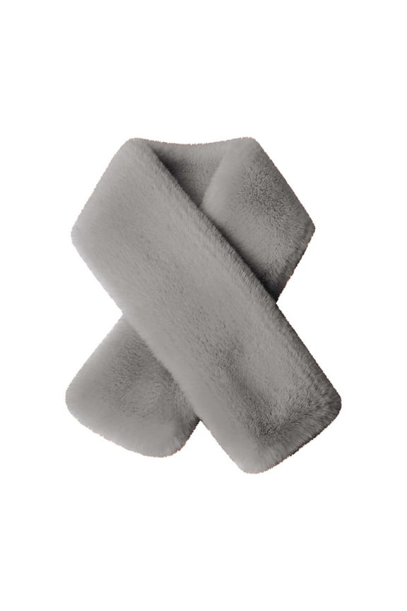 Winter Collar Scarf Neck Warmer Soft Wool Blend Wrap for Outdoor Activities and Daily Use Gray