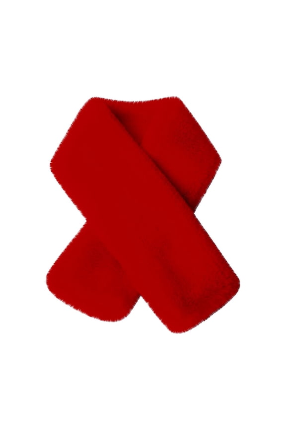 Winter Collar Scarf Neck Warmer Soft Wool Blend Wrap for Outdoor Activities and Daily Use Red