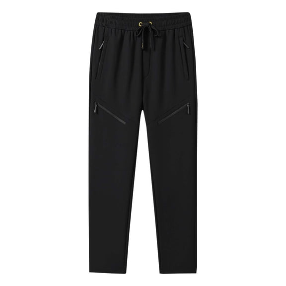 ManxiVoo Winter Outdoor Pants with Thick Fleece Warm Windproof and Multi Pocket for Hiking Skiing and Snow Sports L Size Black