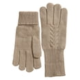 thumbnail image 1 of ManxiVoo Winter Touchscreen Gloves for Women Thermal Lined Full Finger Knitted Hand Warmers for Cold Weather Khaki, 1 of 7