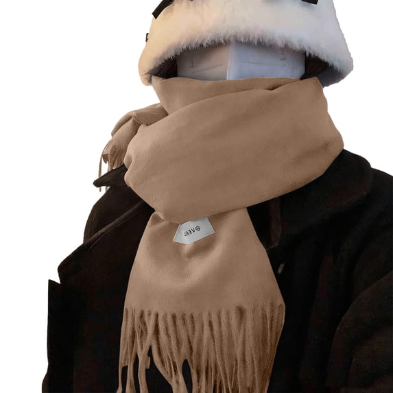 ManxiVoo Winter Warm Soft Scarf for Women and Men Luxurious Feel for Cold Weather Comfort and Fashion Accessory Khaki