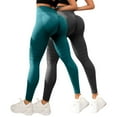 thumbnail image 1 of ManxiVoo Women Booty Lifting Textured Yoga Pants 2 Pack High Waisted Compression Shorts for Workout S Size Grey, 1 of 3