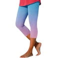 thumbnail image 1 of ManxiVoo Women High Waist Cropped Pants Elastic Comfort Stretch Casual Capri Leggings for Everyday XL Size Light Blue, 1 of 7