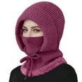thumbnail image 1 of ManxiVoo Women Insulated Winter Hat and Scarf Combo for Cycling and Wind Protection with Knitted Wool Material and Thermal Design Hot Pink, 1 of 6