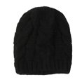 thumbnail image 1 of ManxiVoo Women's Chunky Knit Beret Hat Crochet Slouchy Beanie Winter Warm Cable Pattern Cap for Cold Weather Black, 1 of 4