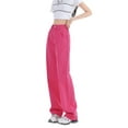 thumbnail image 1 of ManxiVoo Women's Classic Straight Leg Jeans High Waisted Comfort Fit Denim Pants with Stretch for Daily Wear XL Size Hot Pink, 1 of 5