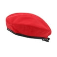 thumbnail image 1 of ManxiVoo Women's Classic Wool Beret Hat French Style Slouchy Baker Boy Cap Fashion Headwear for All Seasons Red, 1 of 10