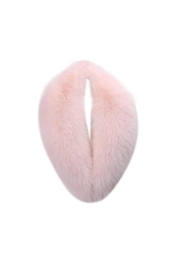 Women's Faux Fur Collar Scarf Wrap Winter Neck Warmer Plush Luxurious Thermal Accessory Fashionable Cold Weather Neckwear Pink