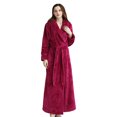 thumbnail image 1 of ManxiVoo Women's Fluffy Plush Bathrobe Soft and Cozy Long Robe for Nightwear and Home Lounge with Cute Design L Size, 1 of 5