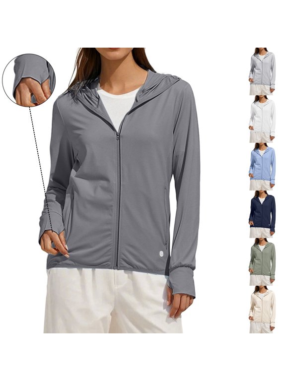 Women's Ice Silk Sun Protective Cycling Jacket Lightweight Breathable UPF Outdoor Activewear