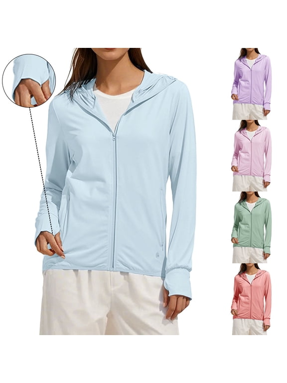 Women's Ice Silk UPF Cycling Jacket Breathable Lightweight Sun Guard Outdoor Activewear