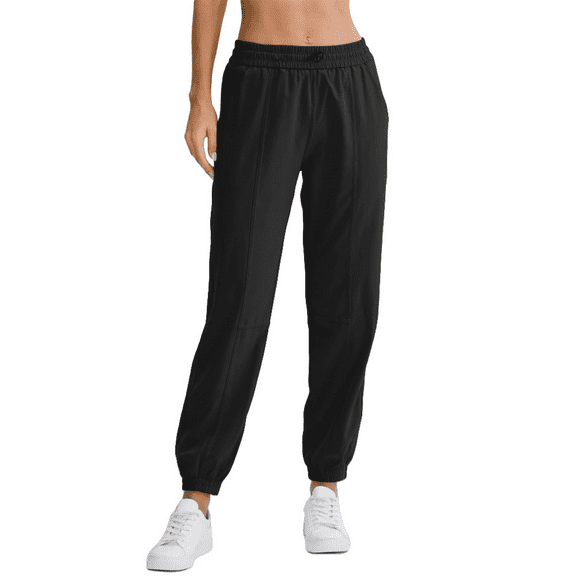 ManxiVoo Women's Lightweight Breathable Joggers Drawstring Ankle Fitness Sweatpants Comfortable Casual Sport Pants XL Size Black