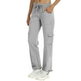 thumbnail image 1 of ManxiVoo Women's Lightweight Cargo Pants Adjustable Waist Straight Leg Athletic Travel Hiking Casual Comfortable Outdoor M Size Light Ashy, 1 of 6
