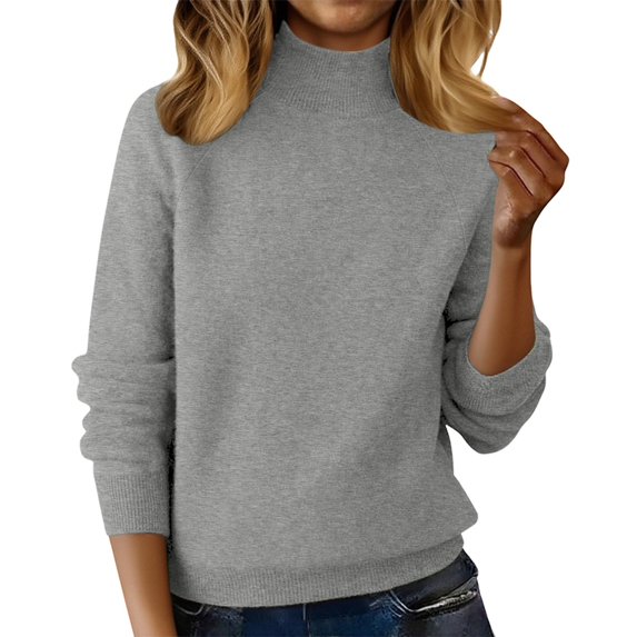ManxiVoo Women's Loose Knit Sweater With Raglan Sleeves and Round Neck for Everyday Comfort Fall Winter Casual Pullover Soft Yarn Relaxed Fit M Size Dark Gray