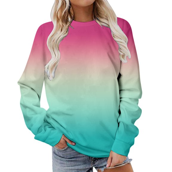 ManxiVoo Women's Oversized Sweatshirt Drop Shoulder Comfort Fit Pullover Top For Relaxed Casual Style S Size Sky Blue